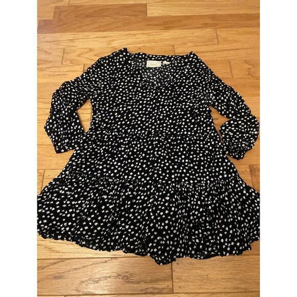 Maeve, Anthropologie, Women's black and white patterned peasant blouse size XS - Picture 1 of 8